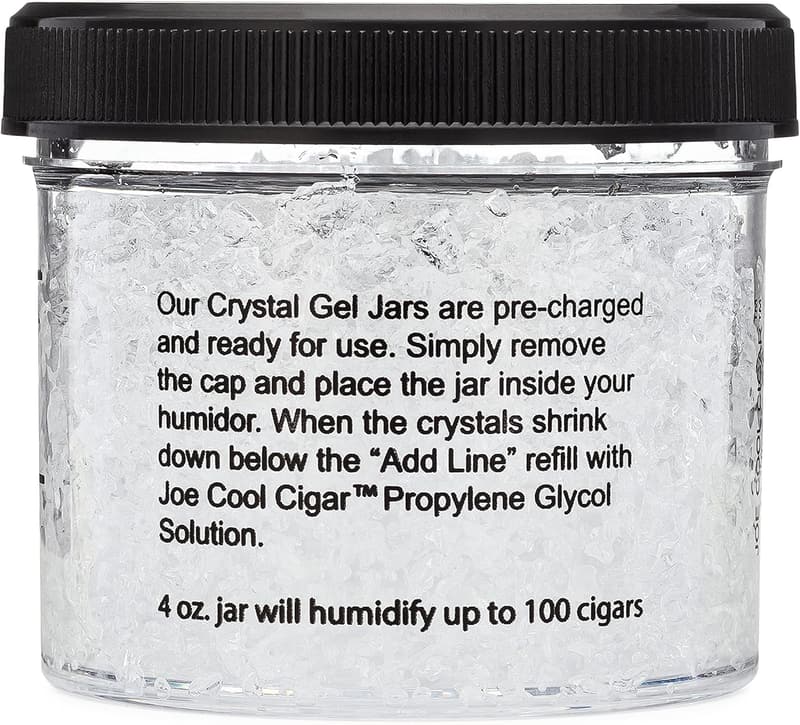 Cigar Humidor Crystal Gel Humidifier - 2 Pack (4 oz Jars)
