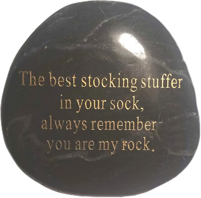 Engraved Black Rock - Perfect Stocking Stuffer Gift