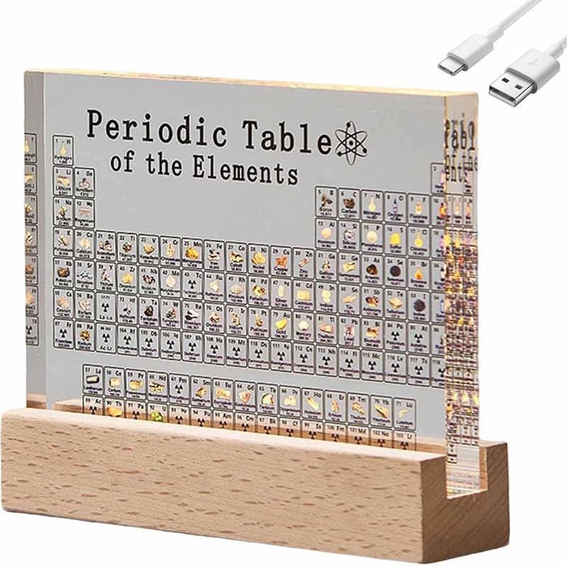 Periodic Table of Elements with 83 Real Samples for Students