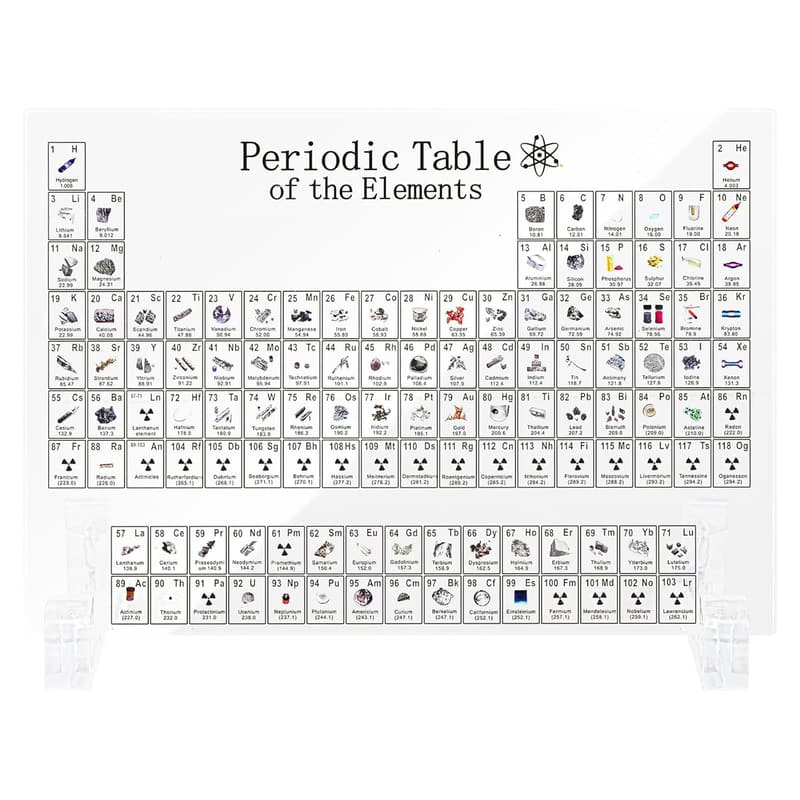 Acrylic Periodic Table of Elements Educational Display for Students