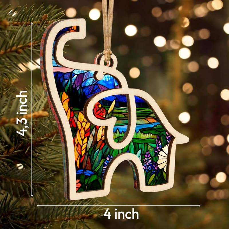 Friendship Birthday Gift: Elephant Ornament with Story Card