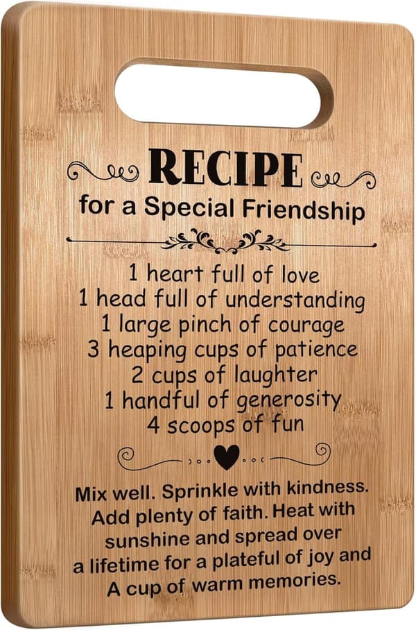Birthday Gifts for Women - Inspirational Best Friend Cutting Board