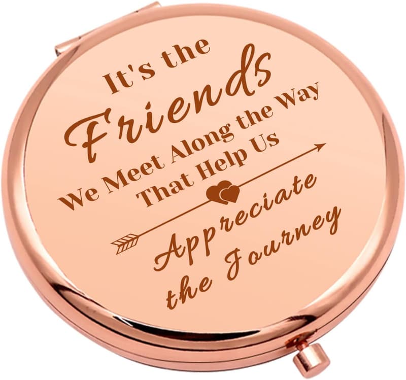 Rose Gold Compact Mirror for Best Friends - Graduation Gift