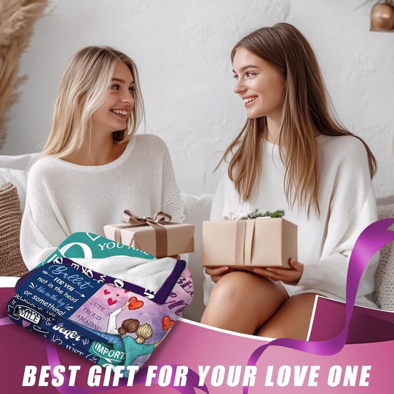 Personalized Purple Blanket for Best Friends & Sisters