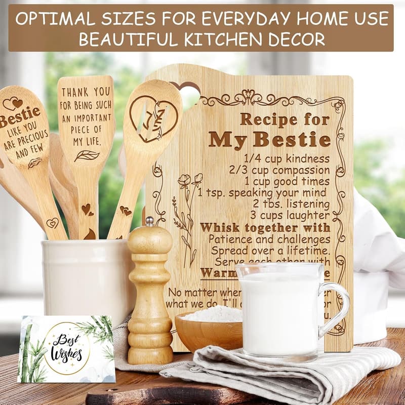 Engraved Bamboo Cutting Board - Birthday Gift for Best Friends