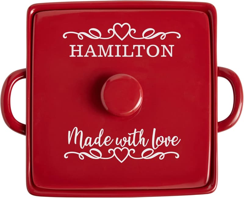 Personalized Stoneware Casserole Dish for Her