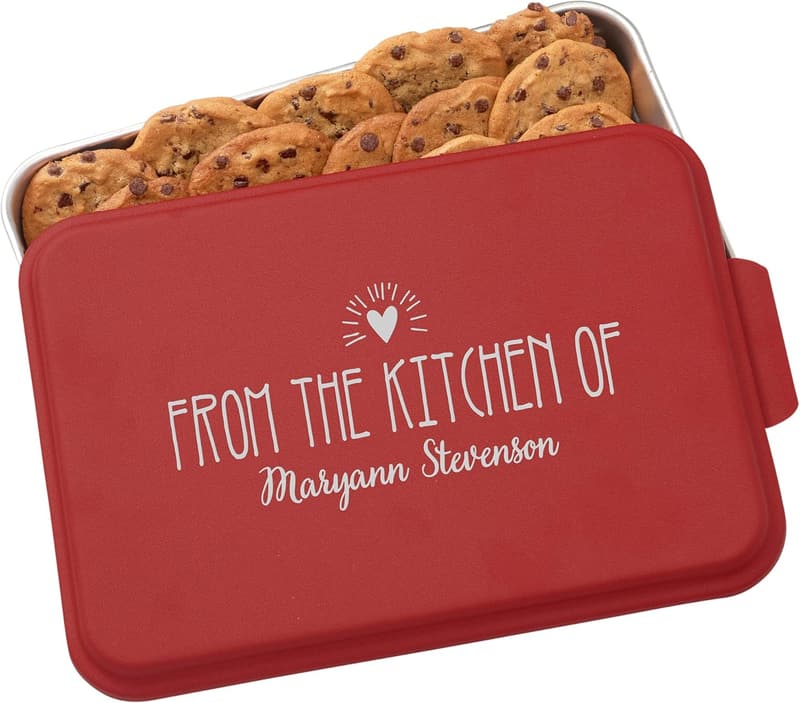 Personalized Aluminum Cake Pan with Lid - 9x13, Made in USA