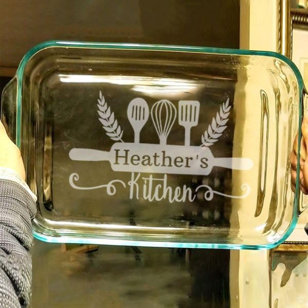 Custom Engraved Baking Dish with Lid - Perfect Wedding Gift for Couples
