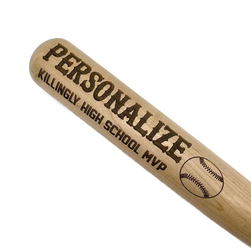 Personalized Engraved Wooden Baseball Bat -  Full Size