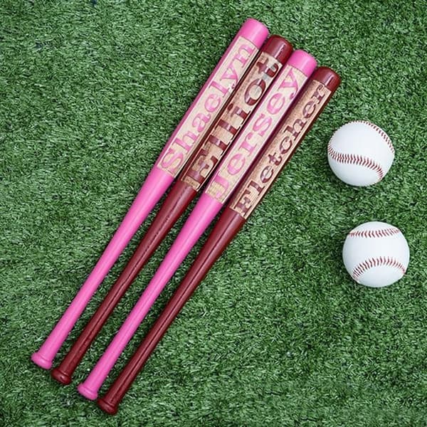 Personalized Mini Baseball Bat - Custom Engraved Gift for Him