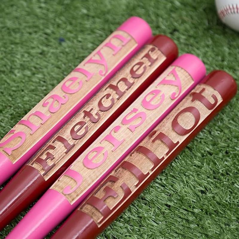 Personalized Mini Baseball Bat - Custom Engraved Gift for Him
