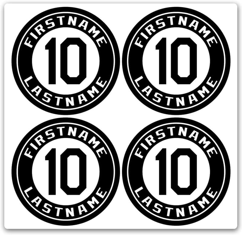 Custom Baseball Bat Decal Set - Personalized Name & Number Sticker