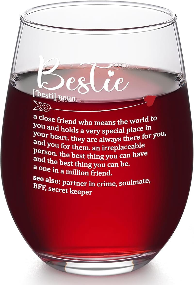 Best Friend Birthday Wine Glass - 17oz Gift for Women
