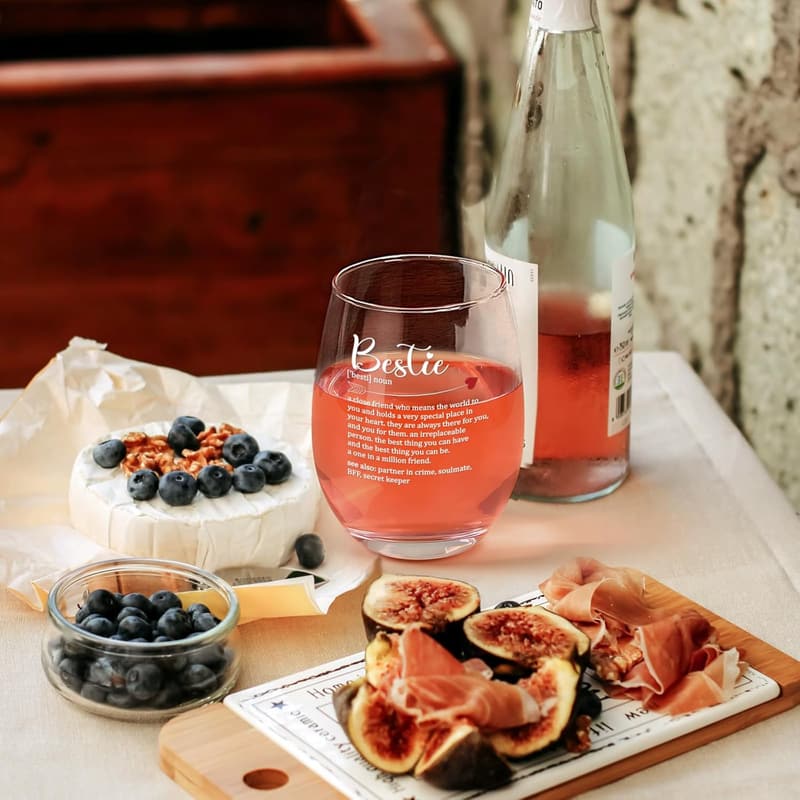 Best Friend Birthday Wine Glass - 17oz Gift for Women