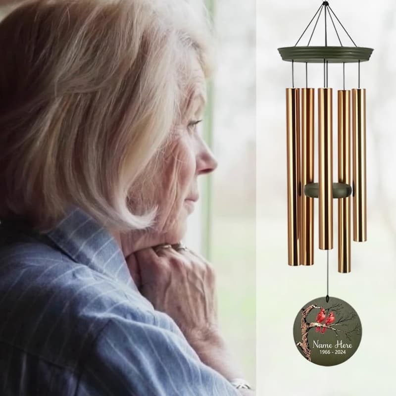 Sympathy Wind Chimes for Loved Ones - Personalized Memorial