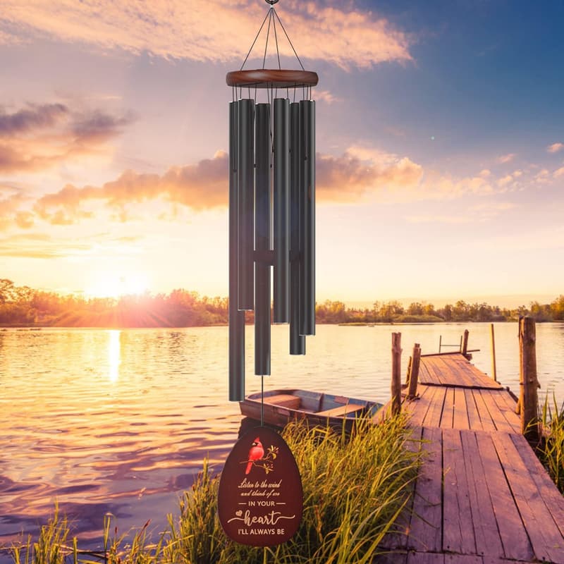 Sympathy Cardinal Wind Chimes for Loss of a Loved One