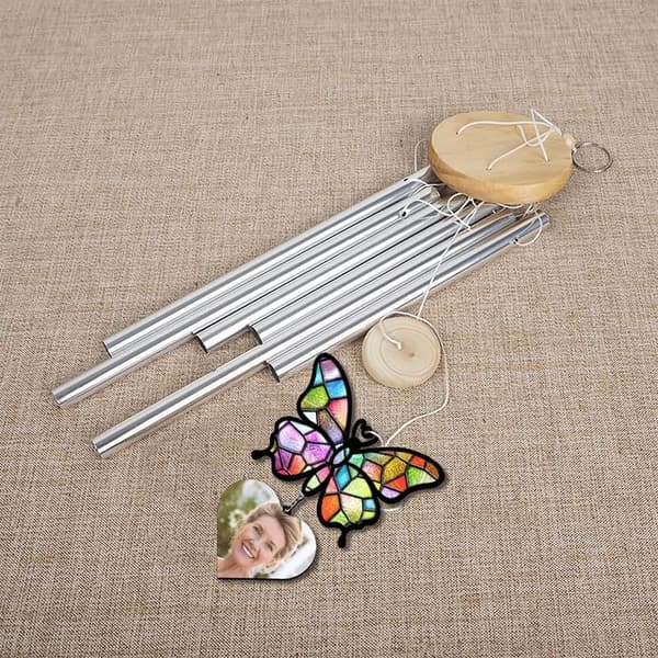 Custom Cardinal Wind Chimes for Memorial Sympathy Gift