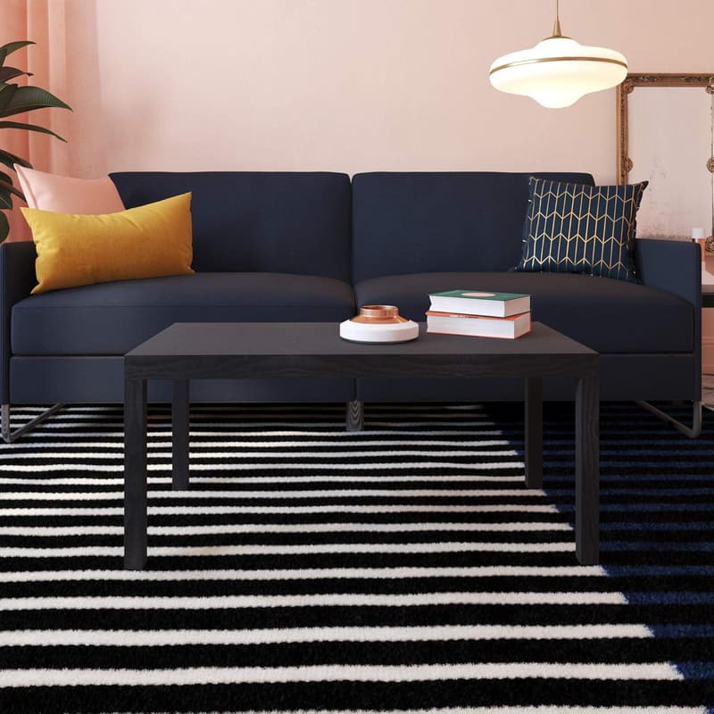 Black Oak Parsons Coffee Table for Living Room