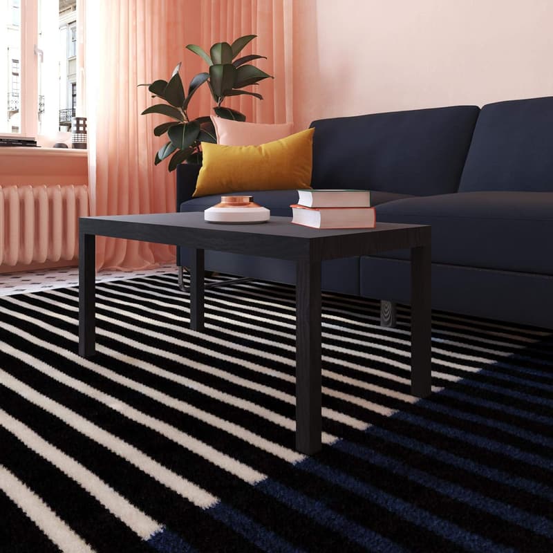 Black Oak Parsons Coffee Table for Living Room