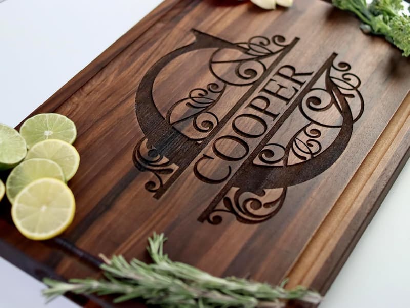 Personalized Bamboo Cutting Board – Custom Engraved for Weddings