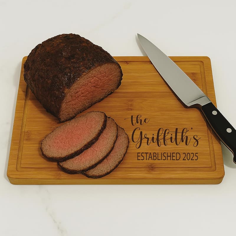 Personalized Bamboo Cutting Board for Couples - Wedding or Anniversary Gift