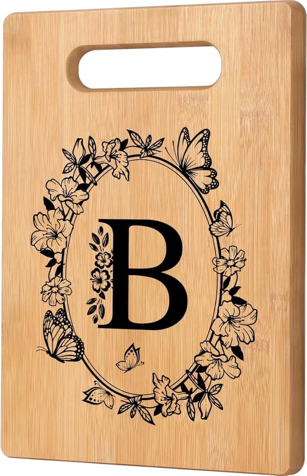 Eco-Friendly Personalized Bamboo Cutting Board for Weddings & Birthdays