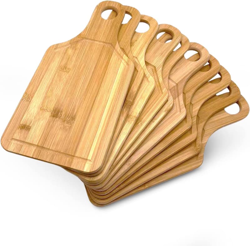 Premium Blank Bamboo Cutting Boards - Set of 10 for Engraving