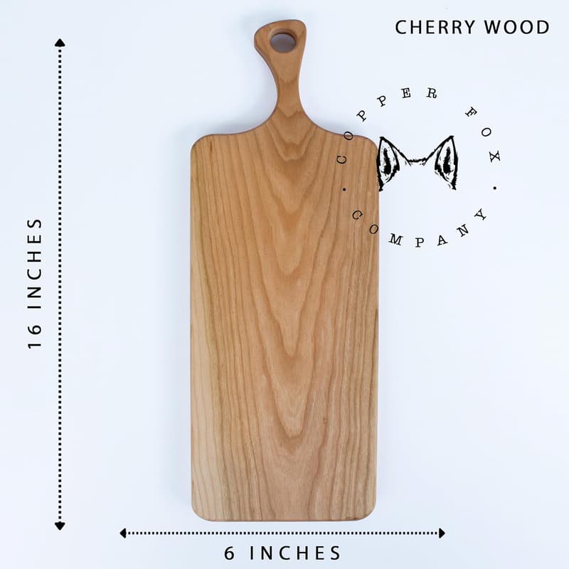 Engraved Cherry Wood Cutting Board – Personalized Wedding Gift