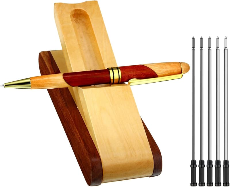 Graduation Gift: Personalized Handmade Wooden Ballpoint Pen Set