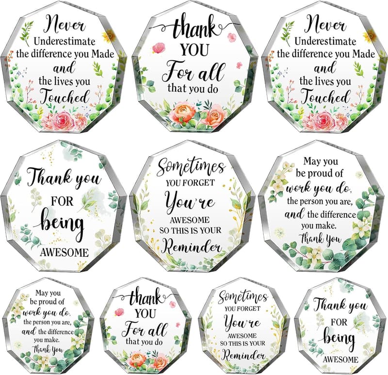 Personalized Acrylic Thank You Plaques for Employee Appreciation
