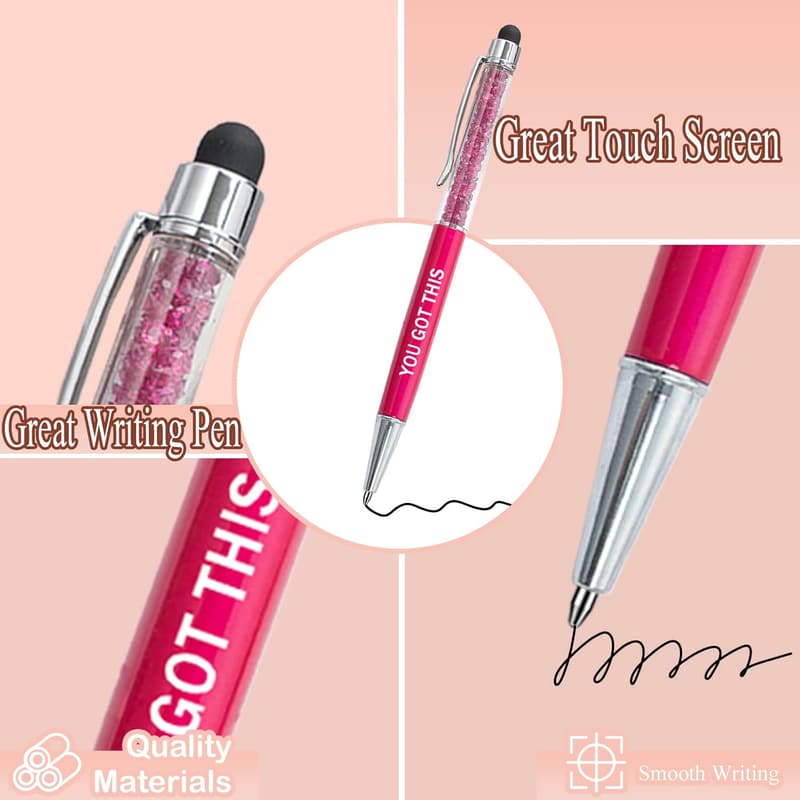 Employee Appreciation Motivational Pens - 12 Crystal Colors