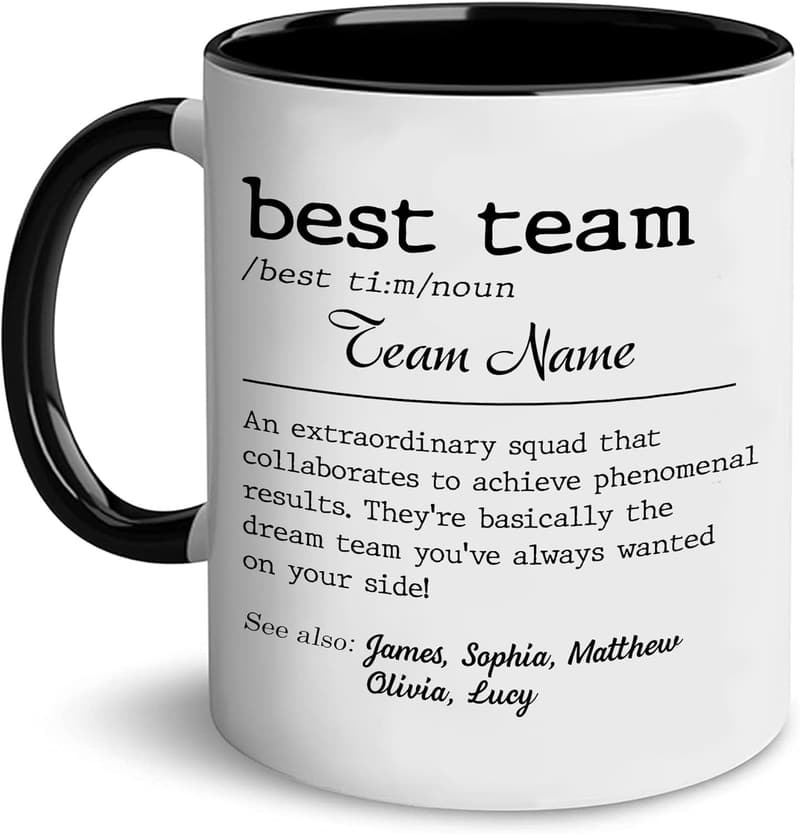 Custom Name Team Mug - Thank You Gift for Employees
