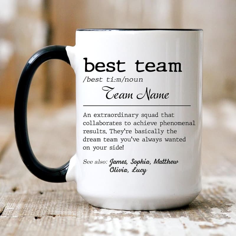 Custom Name Team Mug - Thank You Gift for Employees