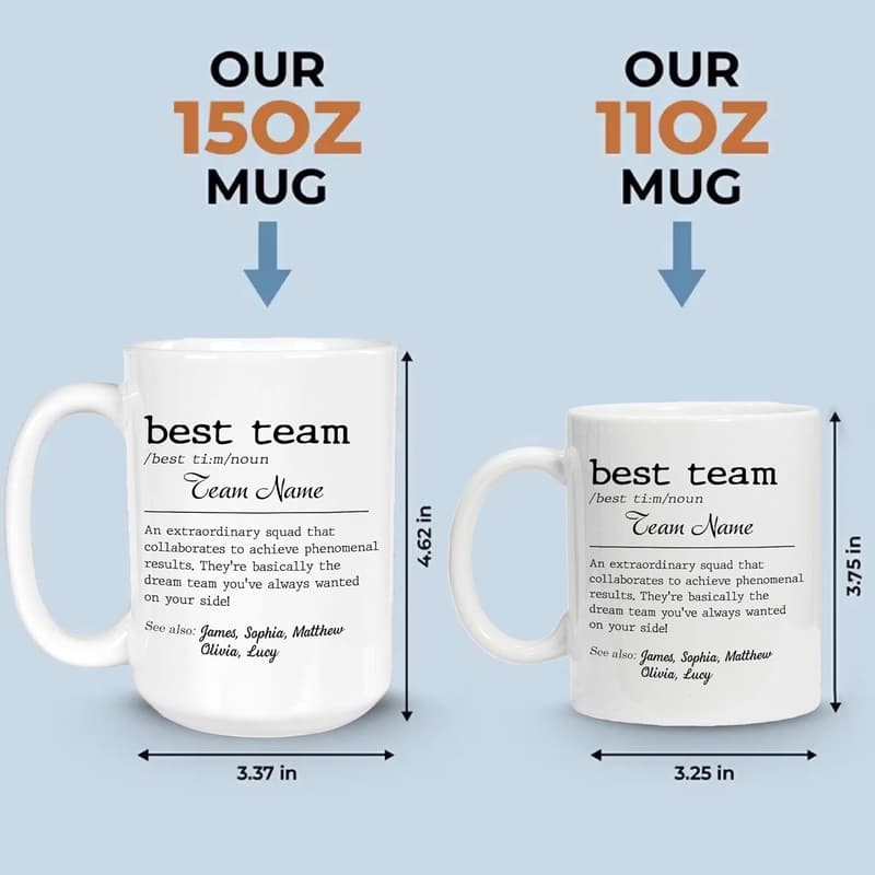 Custom Name Team Mug - Thank You Gift for Employees
