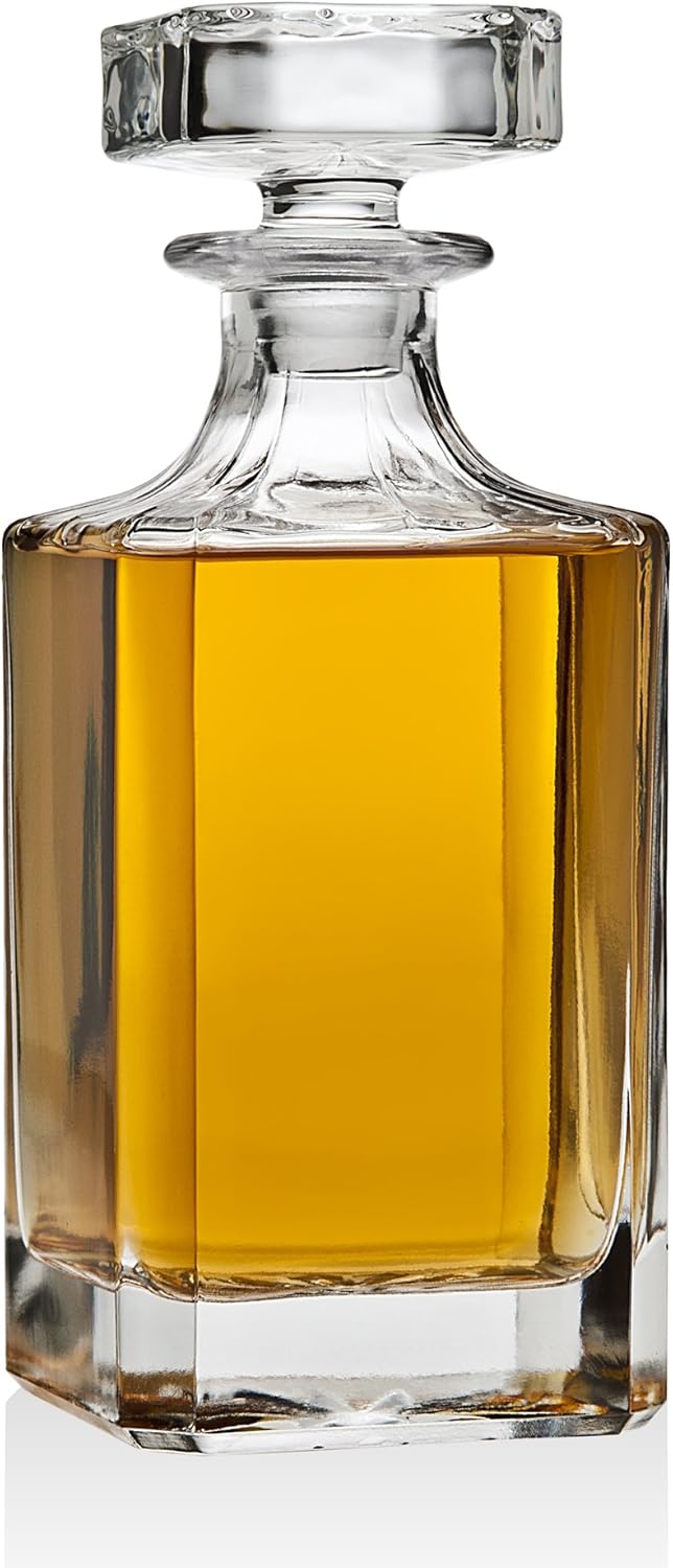 750ml Whiskey Decanter for Scotch, Bourbon, Vodka, or Wine