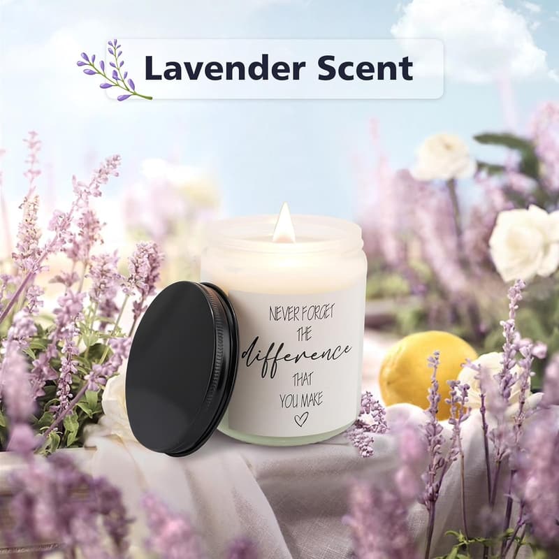 Personalized Lavender Soy Candle for Women’s Appreciation