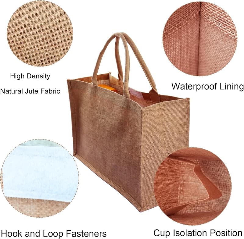 Birthday Jute Tote Bag for Women and Moms