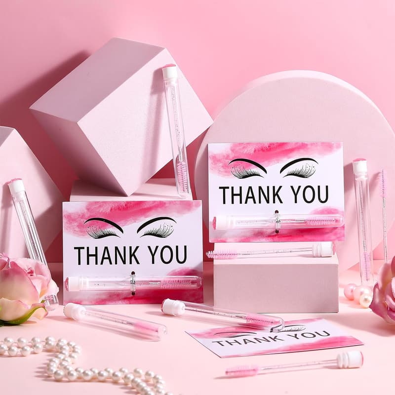 Thank You Gifts for Clients: 40 Disposable Mascara Wands with Cards
