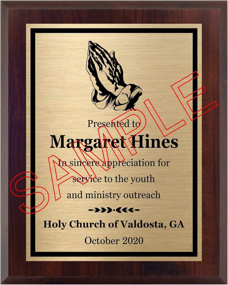 Customized Religious Plaque 8x10 for Pastors & Church Leaders