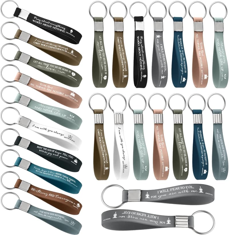 Inspirational Christian Keychains - 36 Pack for Teachers