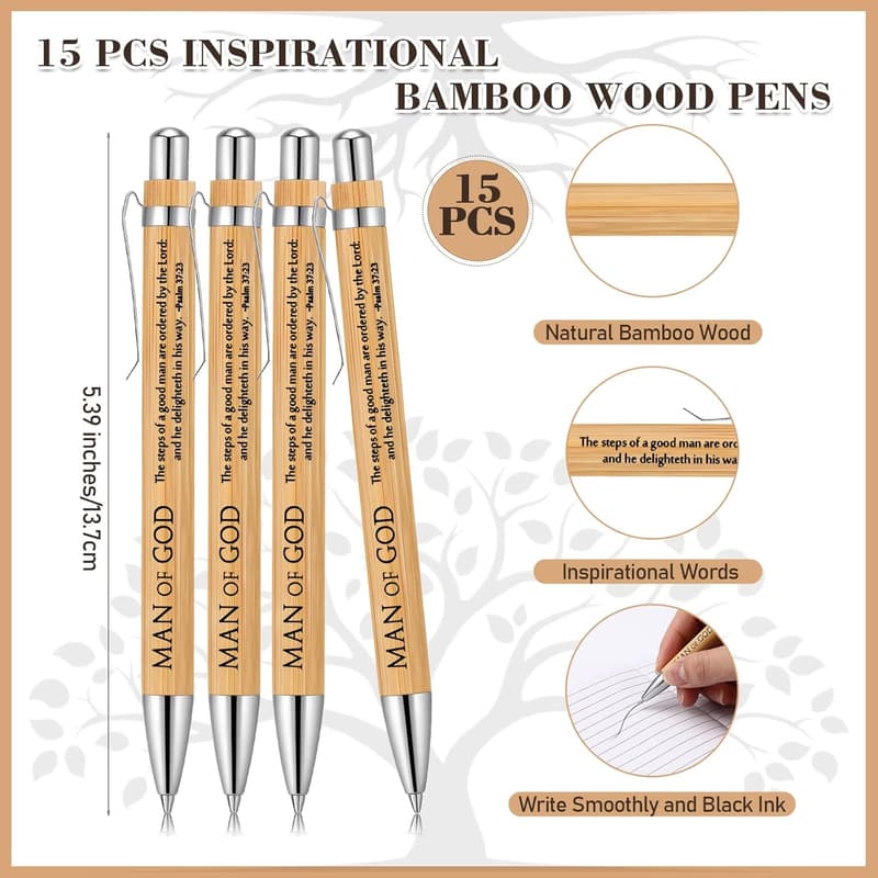 Father's Day Bulk Gifts: Bible Verse Notepads & Bamboo Pens