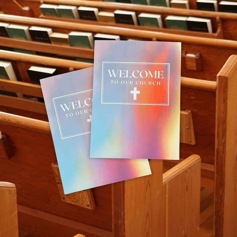 Church Visitor Gathering Folders | 25 pk | 2-Pocket Welcome Folders