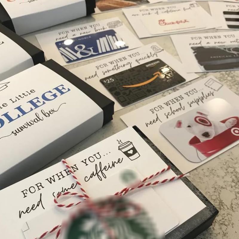Personalized College Care Package with Gift Card Holder (Red)