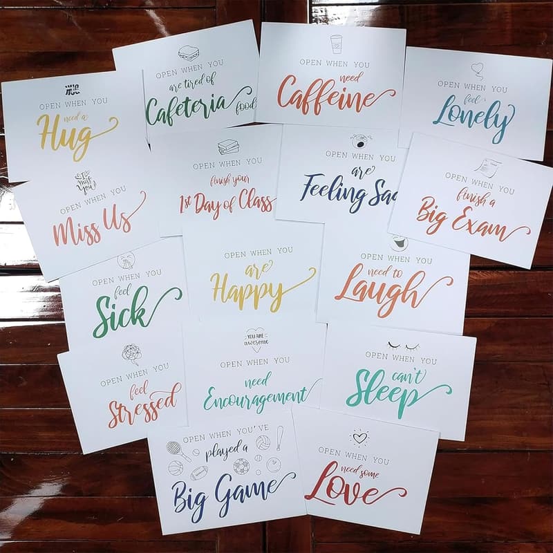 Open When Letters Kit for College Students - 16 Envelopes