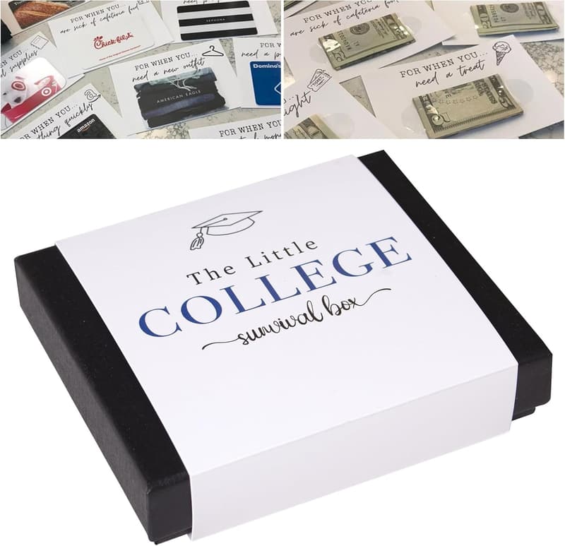 Personalized College Care Package Gift Card Holder (Blue)