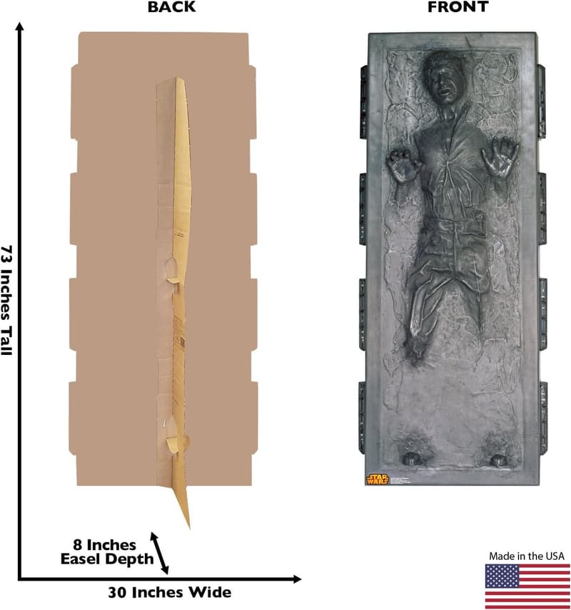 Life-Size Han Solo in Carbonite Cardboard Cutout - Star Wars