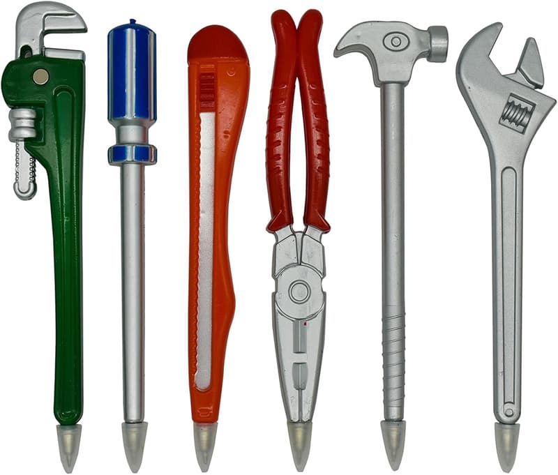 Tool Ballpoint Pen Set - 6 PCS Black Ink for Craftsmen