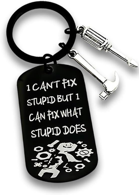 Carpenter Keychain Gift for Dad or Husband