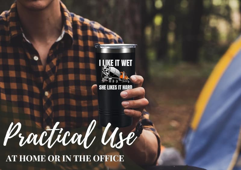 Funny Concrete-Themed Tumbler for Construction Workers, 20oz