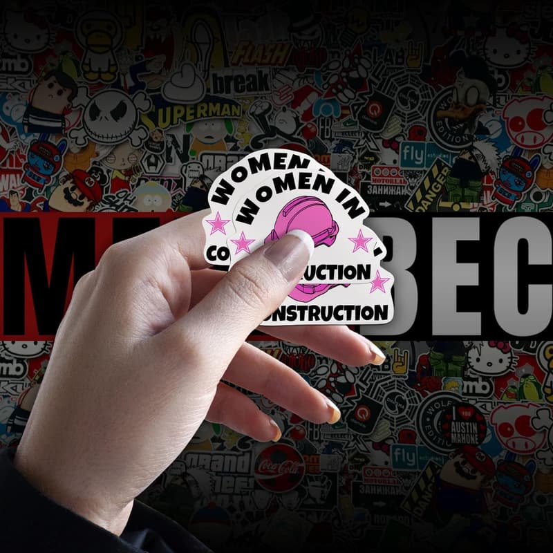 Women in Construction Vinyl Stickers - Support for Female Workers